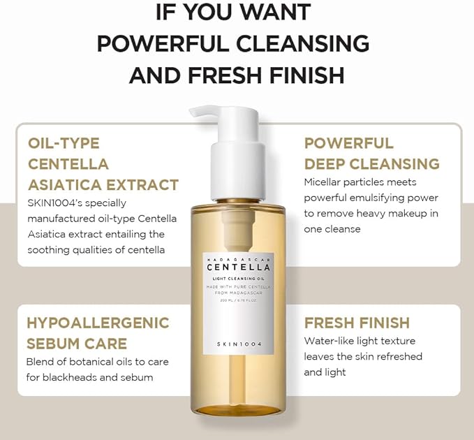 ACEITE LIMPIADOR MADAGASCAR CENTELLA LI GHT CLEANSING OIL (EDICIÓN COREA) 200ML