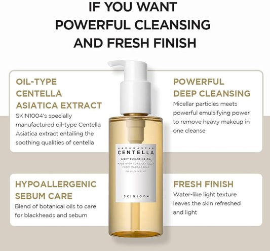 ACEITE LIMPIADOR MADAGASCAR CENTELLA LI GHT CLEANSING OIL (EDICIÓN COREA) 200ML